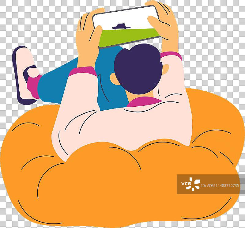 游戏人物玩手机游戏图片素材