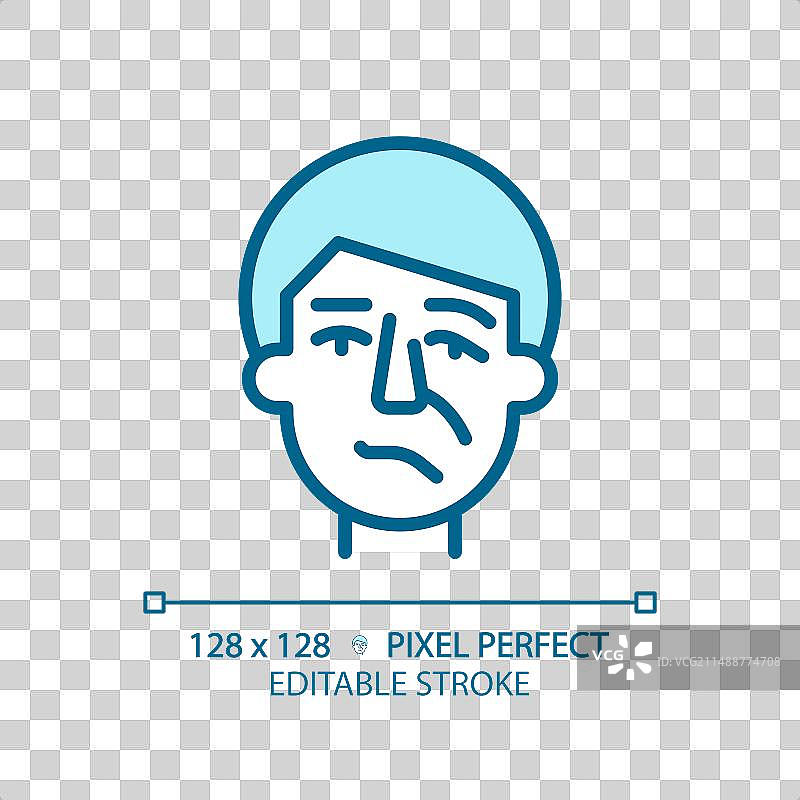 浅蓝色面神经麻痹图标图片素材