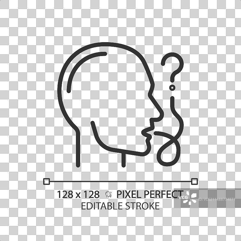 语言障碍线性图标图片素材