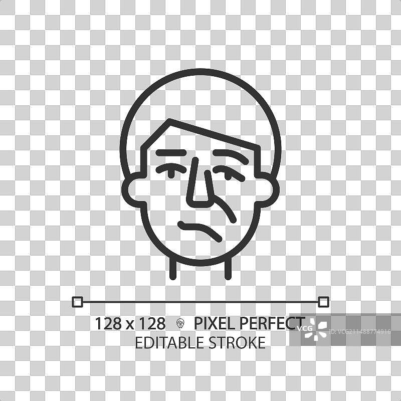 面部神经麻痹线性图标图片素材