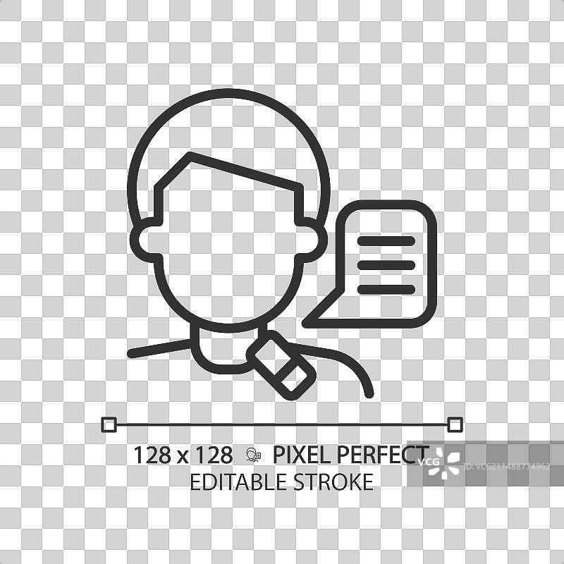 喉部言语线性图标图片素材