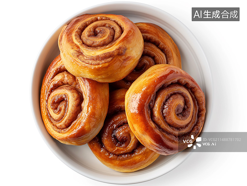 【AI数字艺术】面点小吃红糖面包卷花卷图片素材