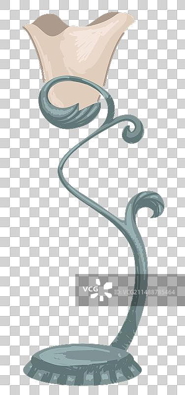 花朵造型复古台灯图片素材