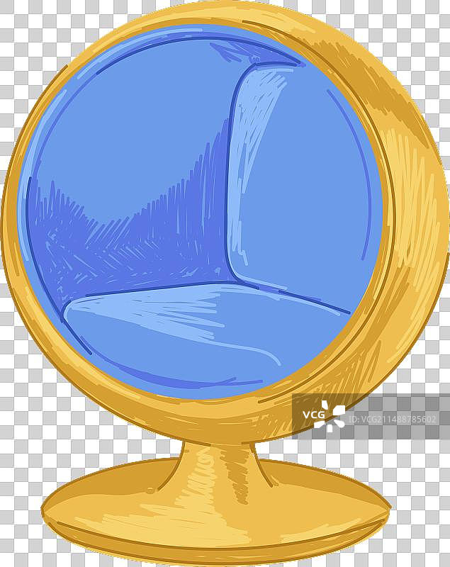 20世纪70年代现代椅子的室内设计图片素材