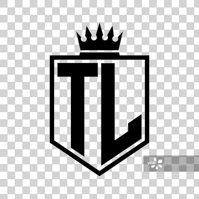 TL粗体盾牌几何形状Logo图片素材