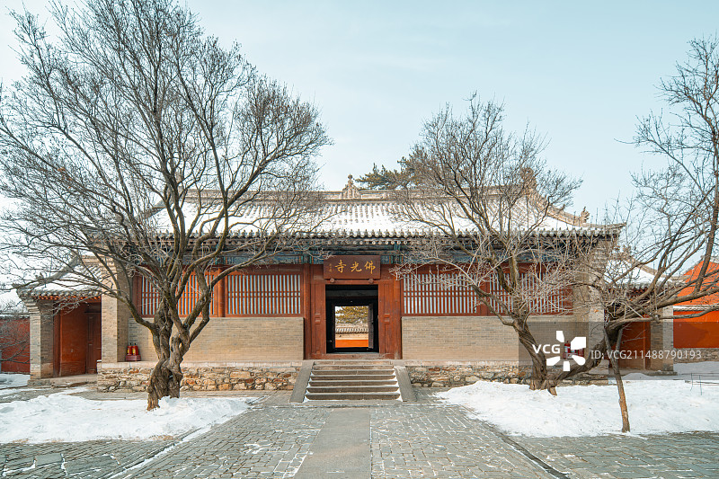 山西五台县佛光寺组照图片素材