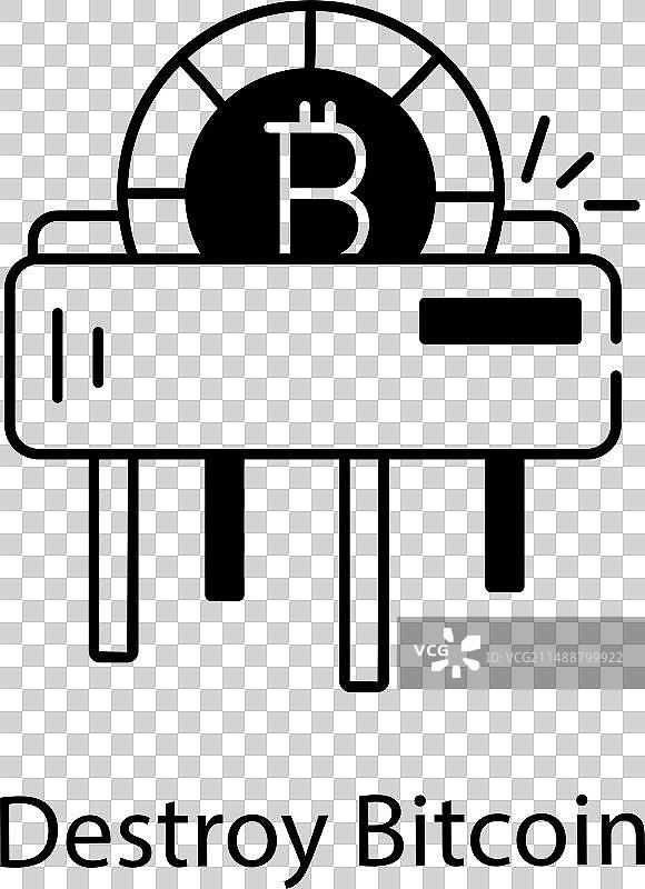 加密货币线性图标图片素材