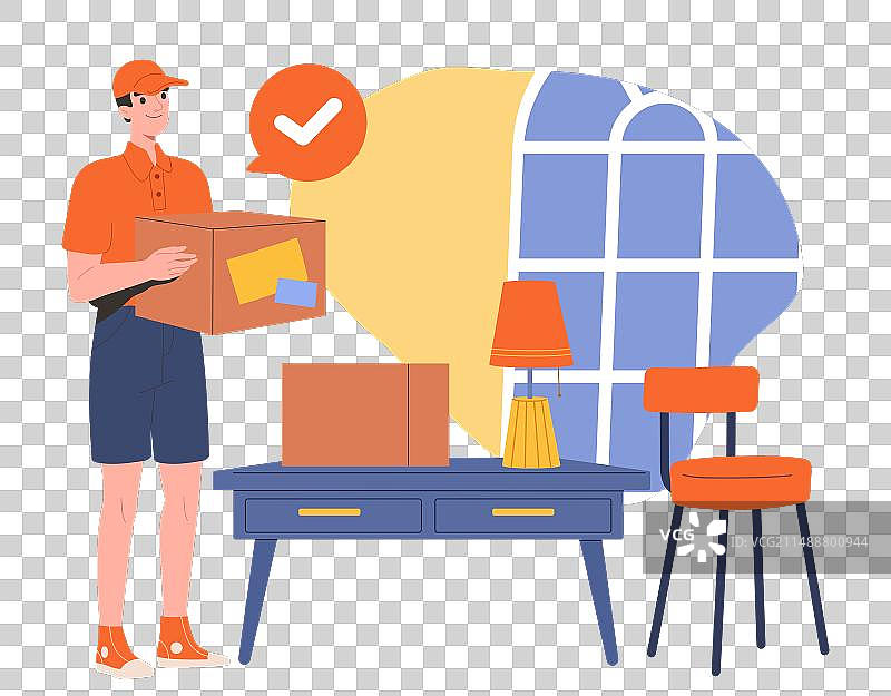 家具搬运概念图片素材