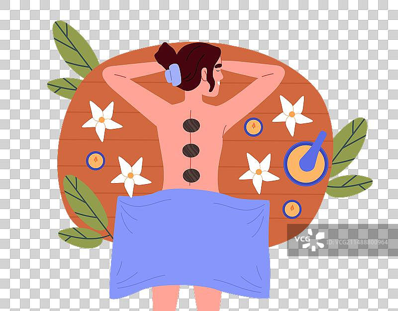 有按摩概念的女人图片素材