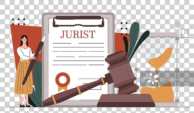 拿着法律声明的女人图片素材