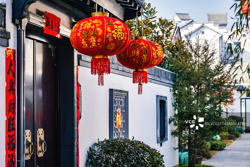 云南腾冲中式别墅住宅区图片素材