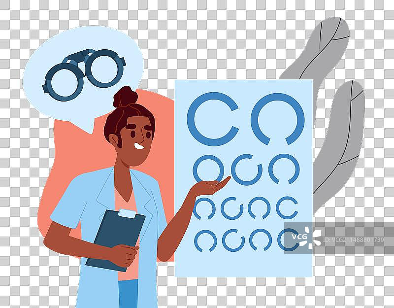 在眼科医生处进行视力测试图片素材