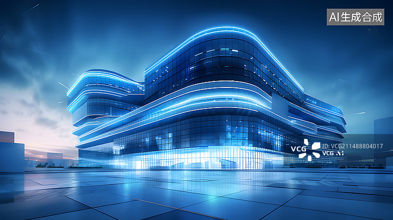 【AI数字艺术】未来主义感的建筑设计图片素材
