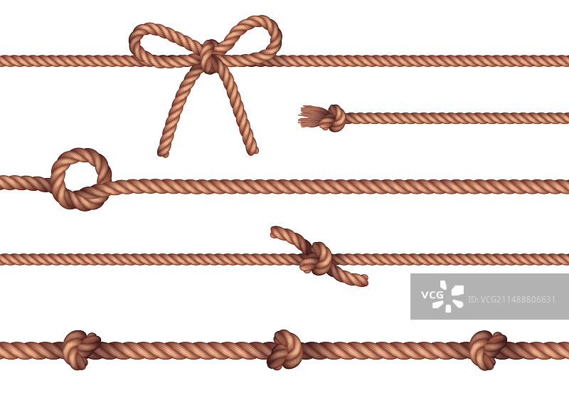 绳结横向排列图片素材