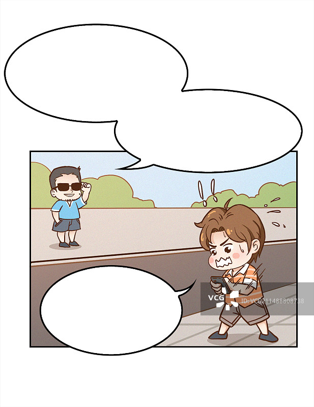 反诈骗四格漫画（防止电信诈骗）图片素材