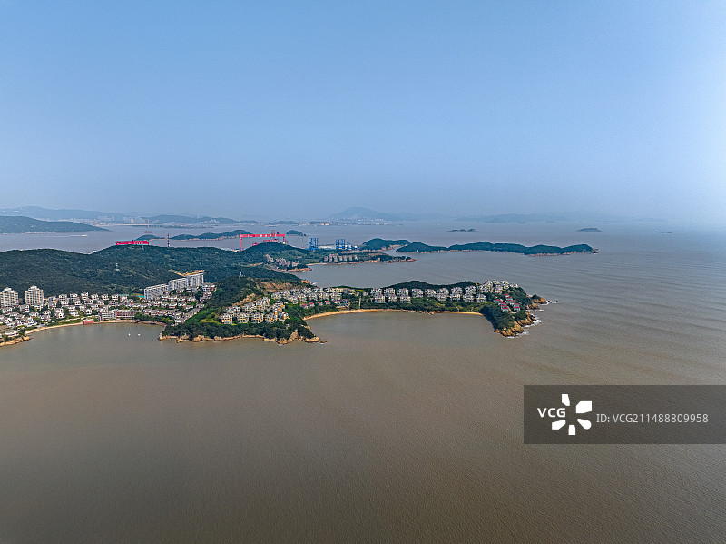 南沙嘉年华海岛别墅 浙江省舟山市岱山县秀山乡小九子沙滩沿岸 秀山岛图片素材