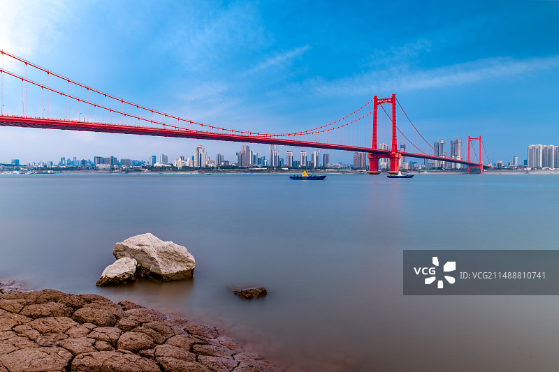 湖北武汉鹦鹉洲大桥图片素材