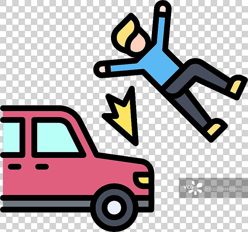 涉及人员的车祸图标图片素材