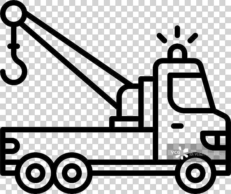 与汽车事故和安全相关的拖车图标图片素材