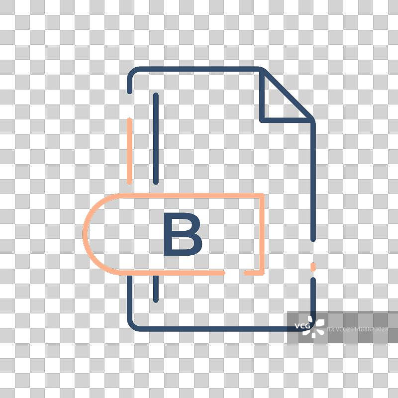 B文件格式图标B文件格式扩展线图片素材