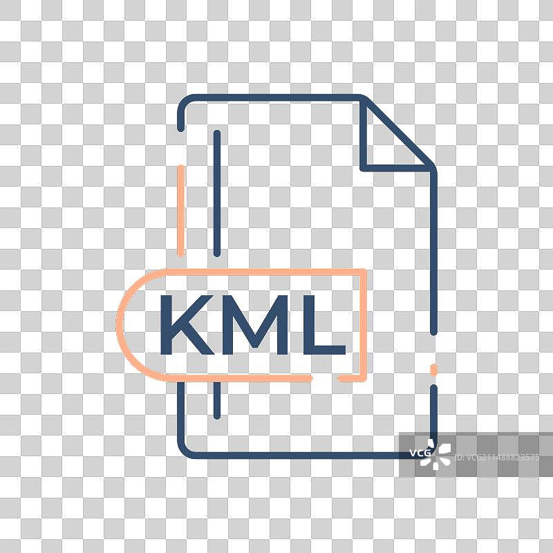 KML图标KML文件格式扩展线性图标图片素材