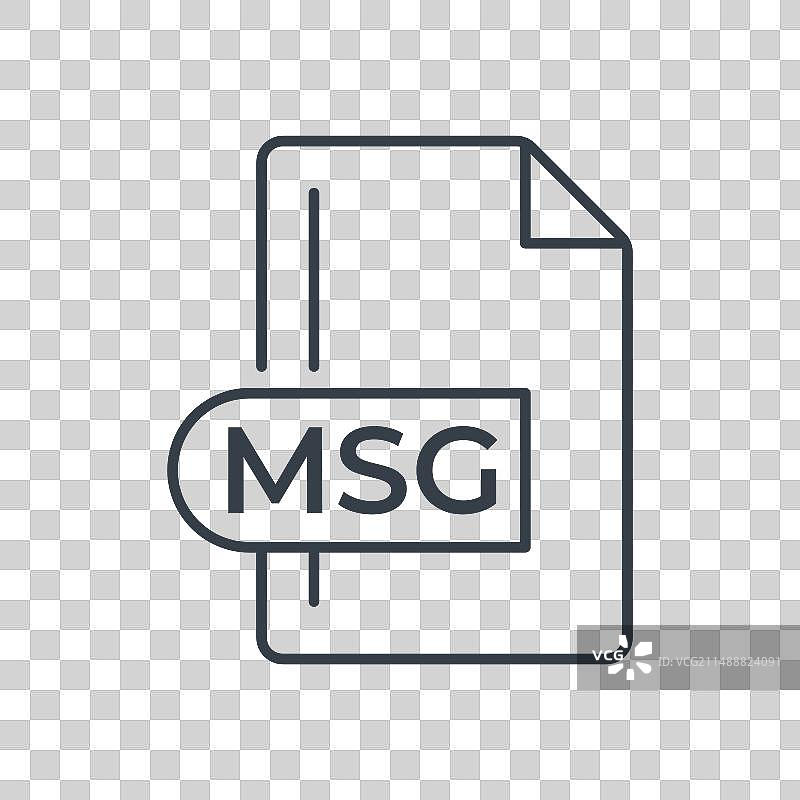 MSG文件格式图标MSG扩展线图标图片素材
