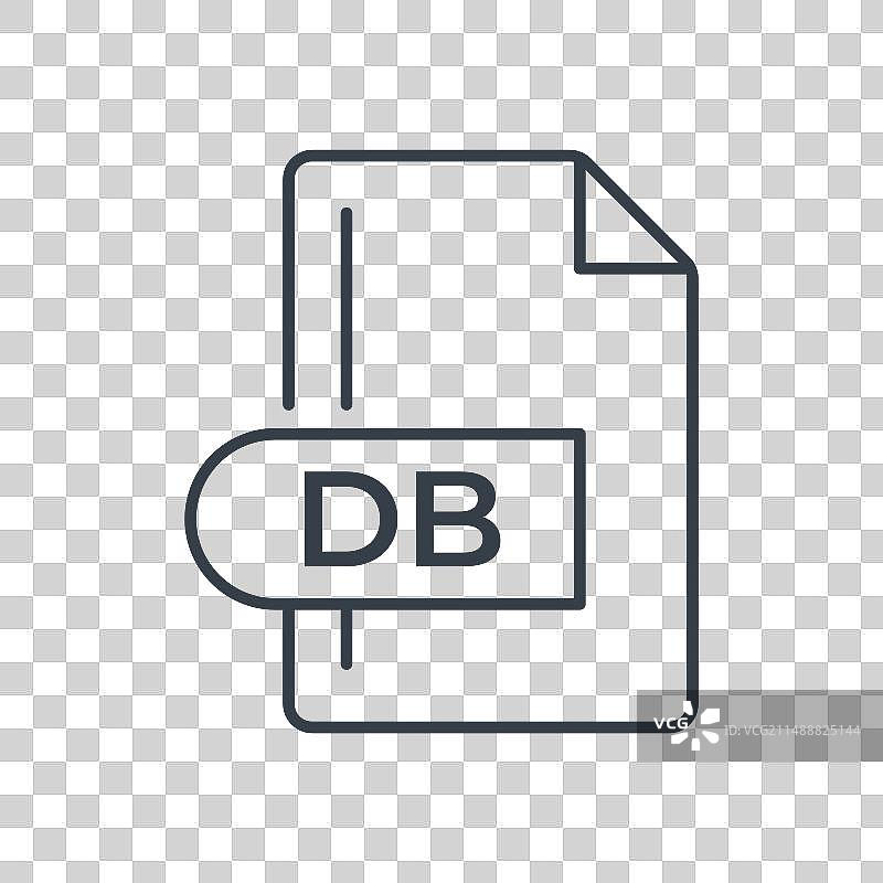 db图标db文件格式扩展线图标图片素材