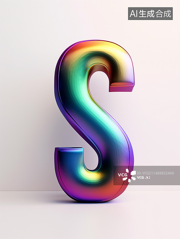 【AI数字艺术】英文字母s元素图片素材