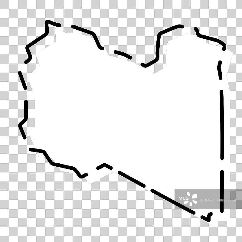 利比亚地图简化版图片素材