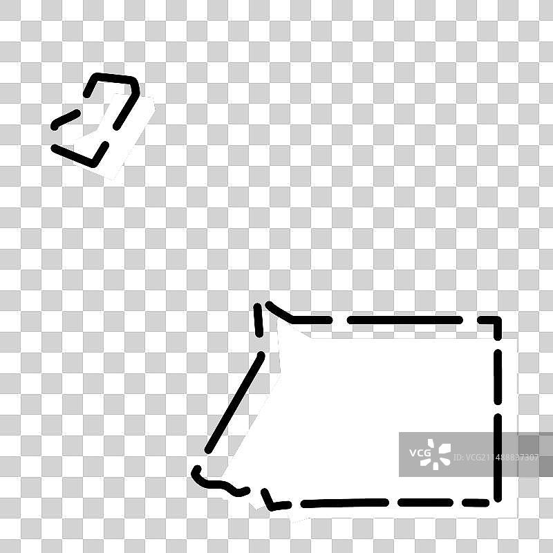 赤道几内亚简化地图图片素材