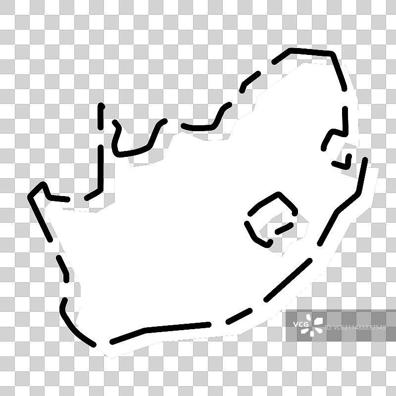 南非简化地图图片素材