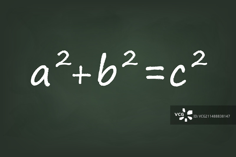 黑板上的勾股定理图片素材