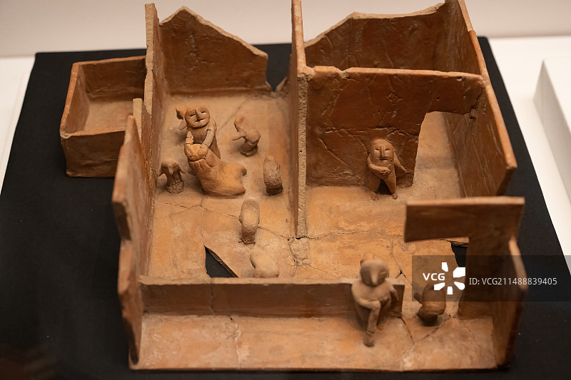 秘鲁安东尼尼教育博物馆纳斯卡文化早期陶制建筑模型图片素材