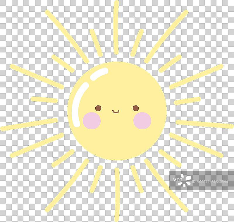 可爱的太阳卡通图片素材