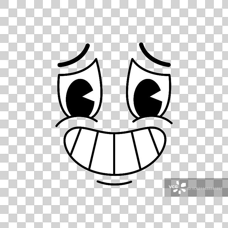 卡通趣味滑稽内疚微笑脸图片素材