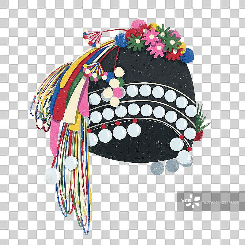 哈尼族女性帽子图片素材