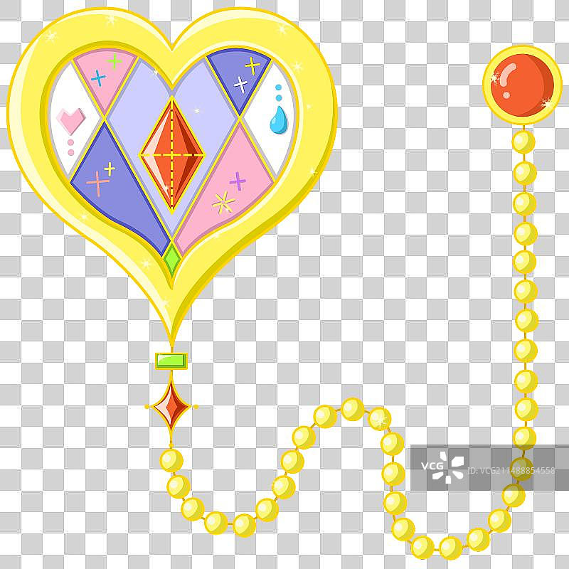 心型黄金挂饰图片素材