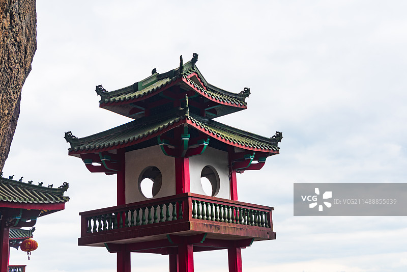 福建漳州和平县灵通山悬空寺图片素材