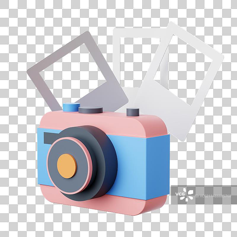 3D渲染卡通照相机免抠元素图片素材