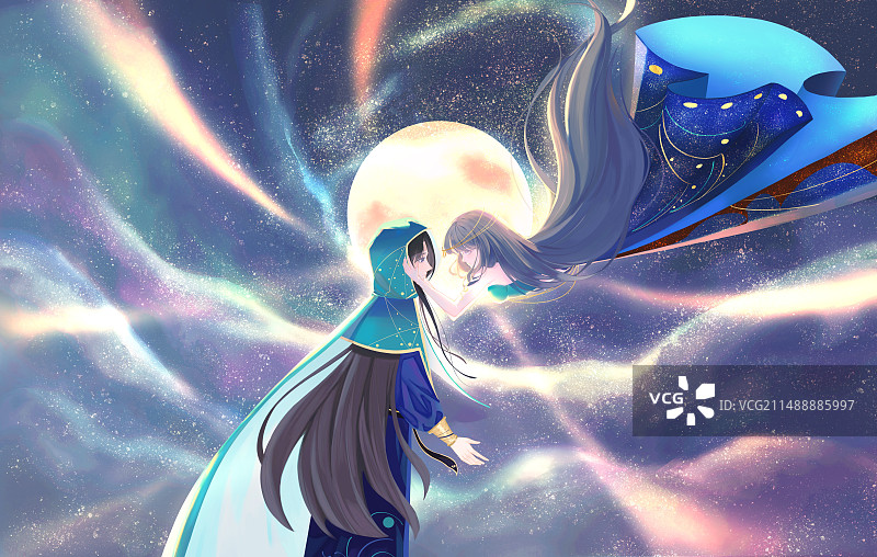 星月夜占星师图片素材