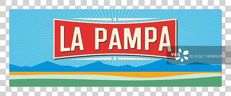 阿根廷拉潘帕省复古旅行盘图片素材