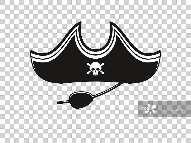 海盗水手主题的拍照面具：眼罩和帽子图片素材