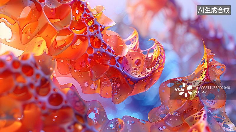 【AI数字艺术】水中气泡的全帧拍摄图片素材