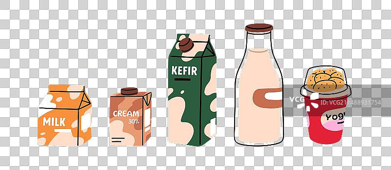 包装乳制品套装牛奶开菲尔图片素材