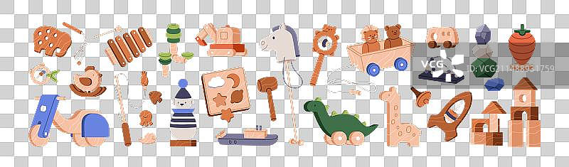 儿童积木玩具套装图片素材