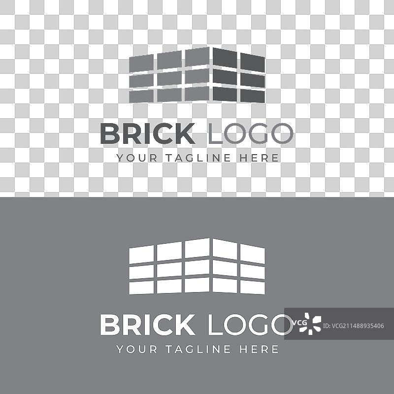 建筑施工砖块公司Logo图片素材