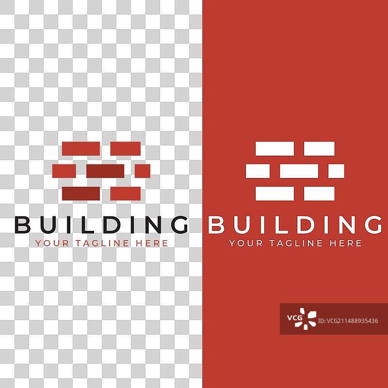 建筑施工砖块公司Logo图片素材