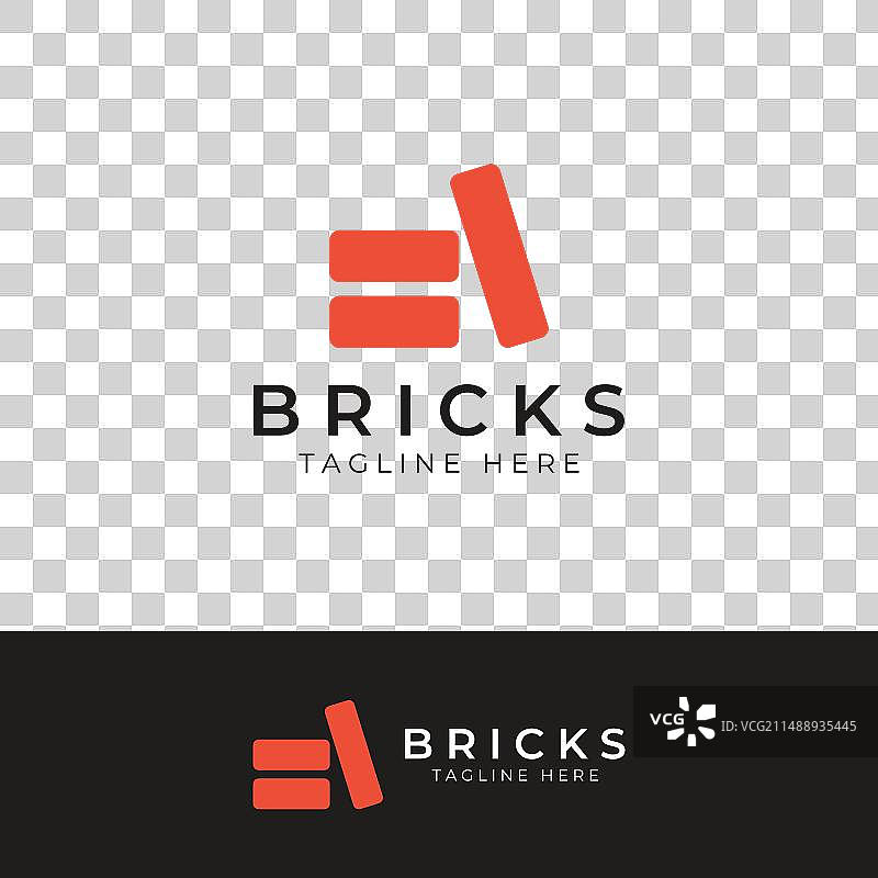 建筑施工砖块公司Logo图片素材