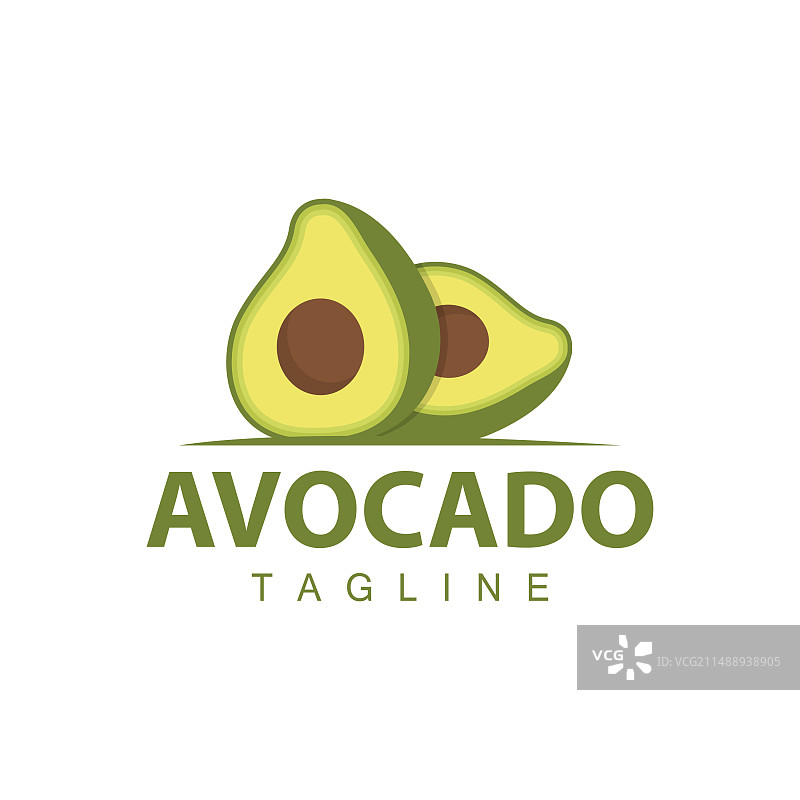 新鲜牛油果园牛油果logo简约设计图片素材