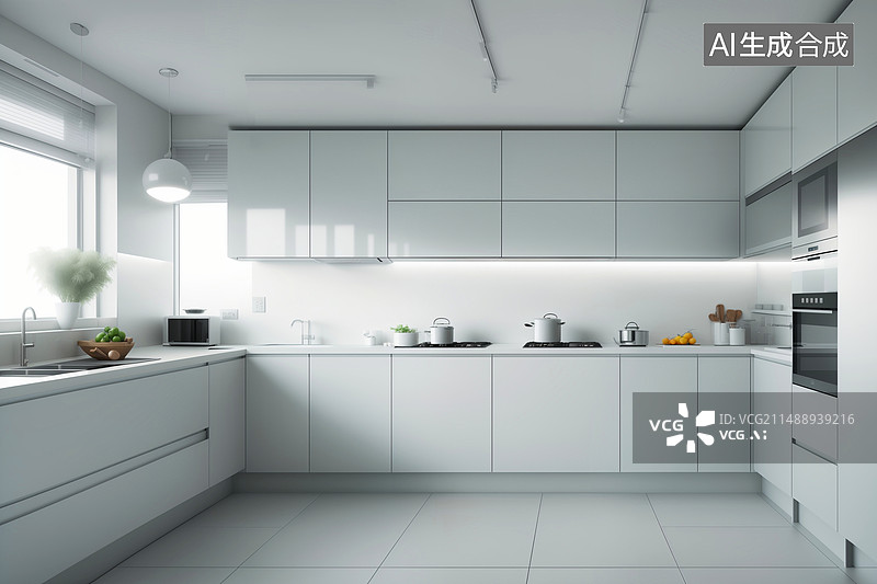 【AI数字艺术】厨房空间图片素材